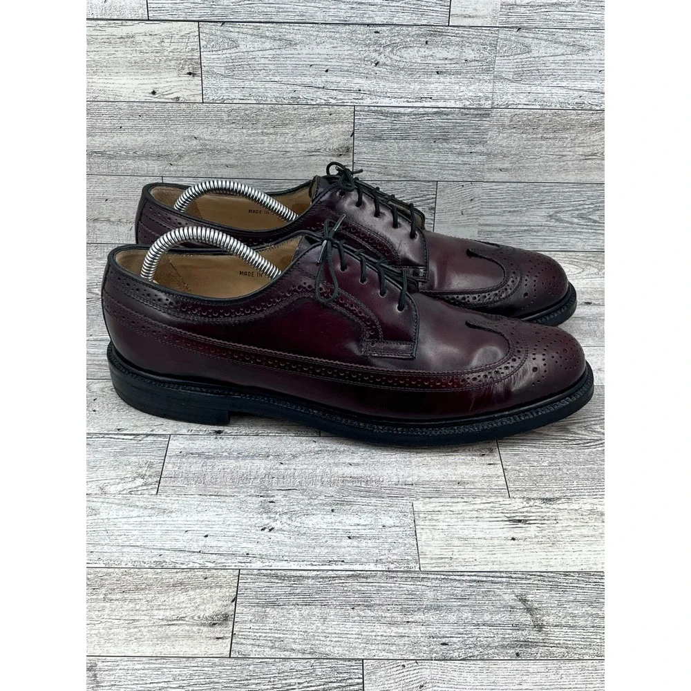 Murray's Shoes Burgundy Wingtip Oxford Dress Shoes Men's 9.5‎ Wide 111065